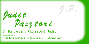 judit pasztori business card